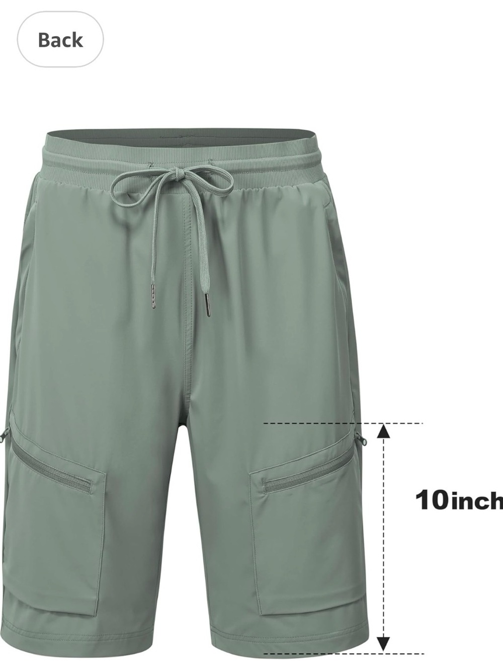 MoFiz women’s medium lightweight cargo shorts/ olive green/five zippered pockets